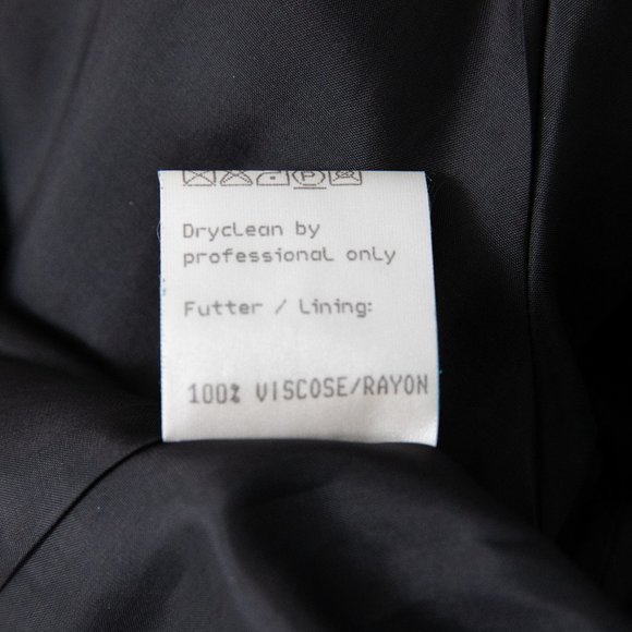 Vintage 80s 90s 12 Cashmere Wool Long Overcoat Black - Picture 10 of 11